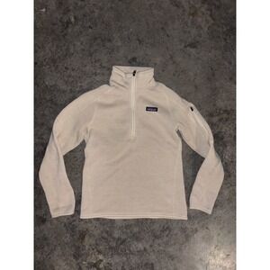 Patagonia Better Worn Wear Sweater Women's White Fleece Quarter Zip Slim Fit